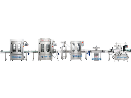 全自動灌裝旋蓋貼標(biāo)日化生產(chǎn)線